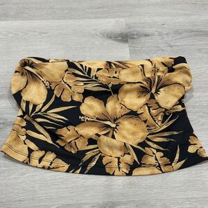 Vintage Hawaiian Print Tube Top